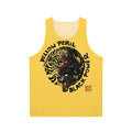 Black power unisex tank top with tigers and panthers