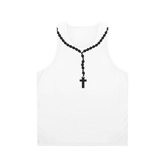 Black Rosary Beads Unisex Tank Top