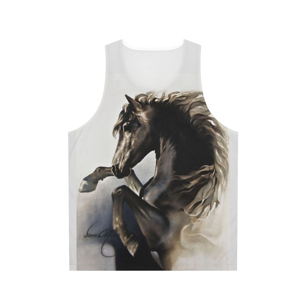Black stallion unisex tank top
