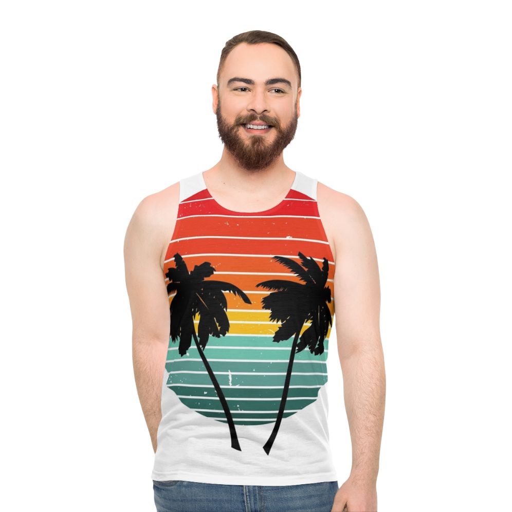 Black unisex summer tank top