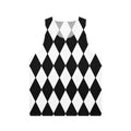 Black and White Harlequin Pattern Unisex Tank Top