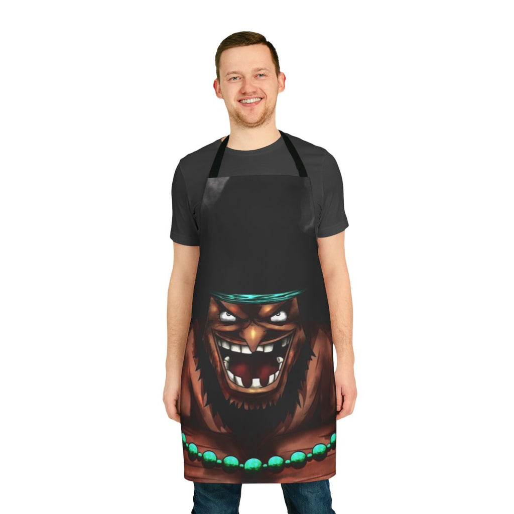 One Piece Blackbeard Marshall D Teach Inspired Apron with Skull Design