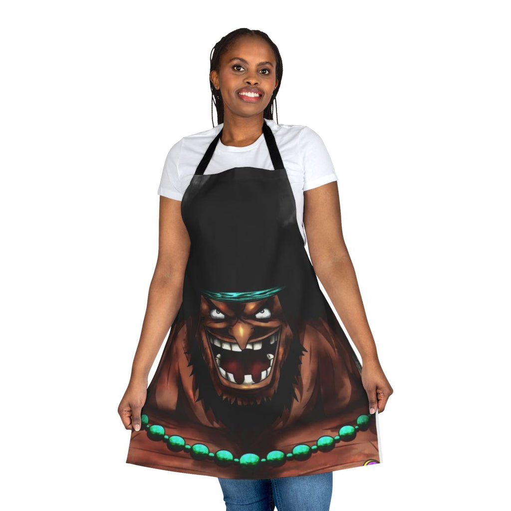 One Piece Blackbeard Marshall D Teach Inspired Apron with Skull Design