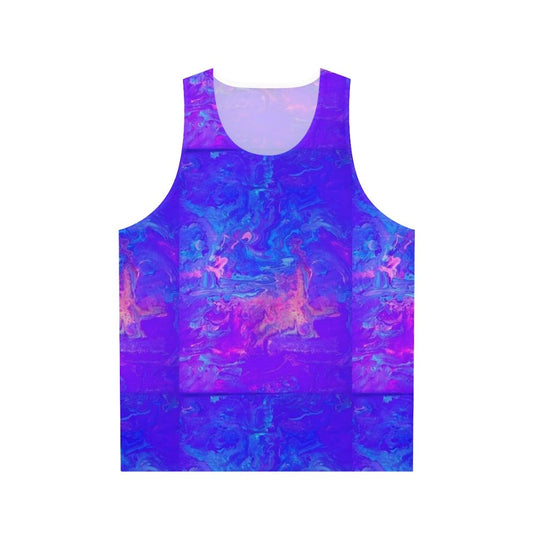Blacklight Reactive Fluid Art Unisex Tank Top