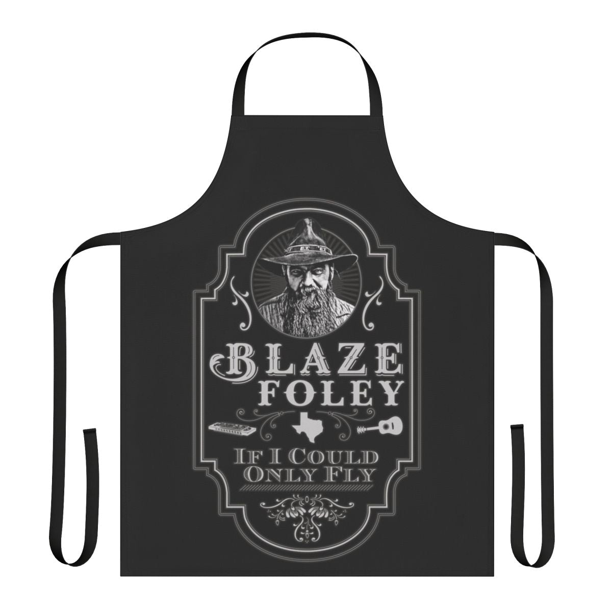 Blaze Foley tribute apron featuring the "If I Could Only Fly" design