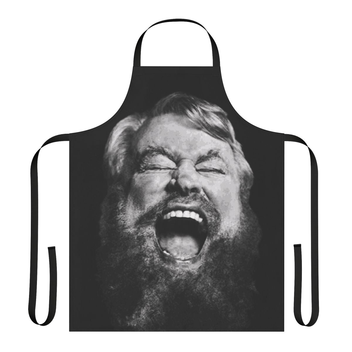 Blessed British actor Brian blessed apron with funny national treasure design