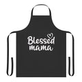 Blessed Mom Apron with Floral Design