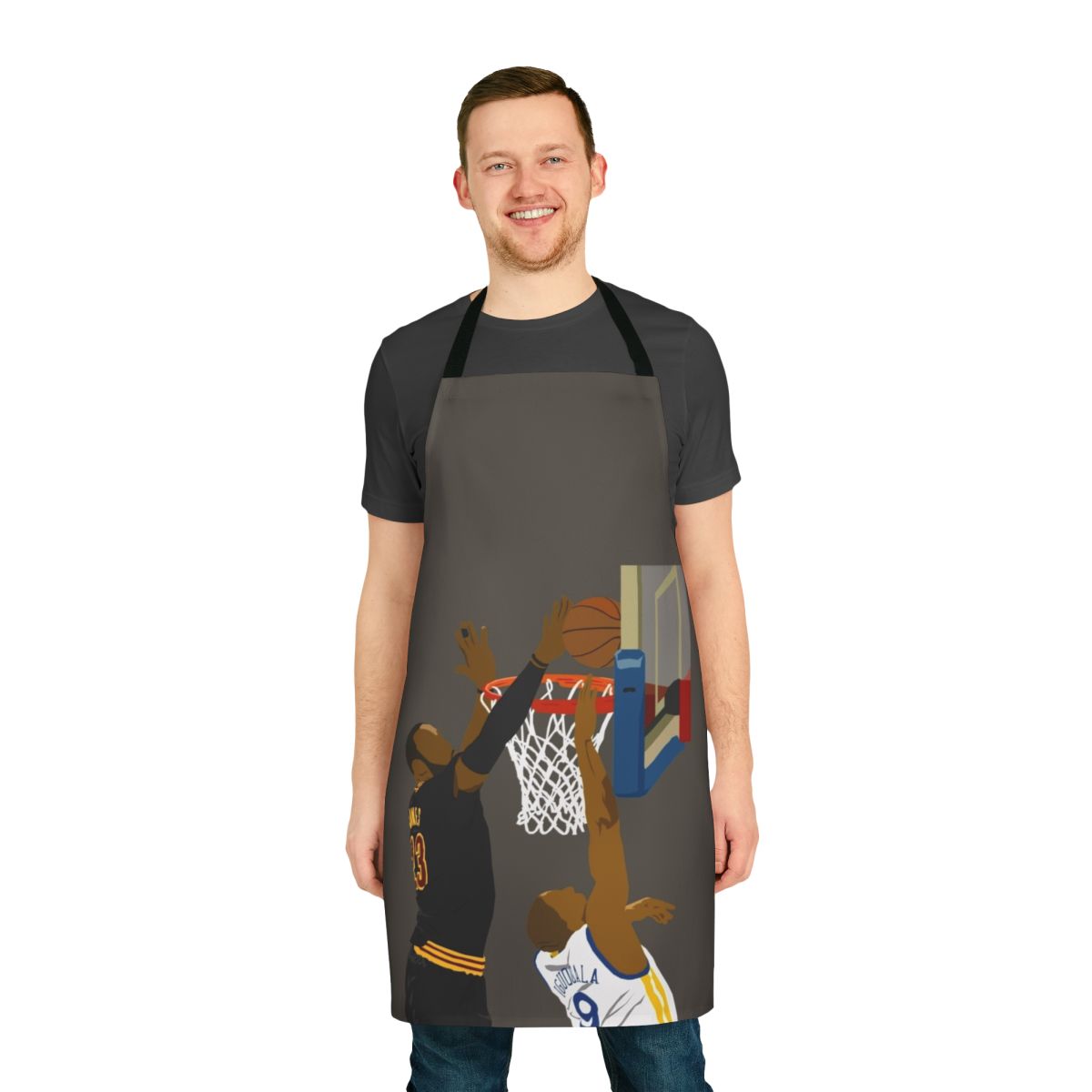 "Blocked Shot Design Celebrating LeBron James' Defensive Prowess"