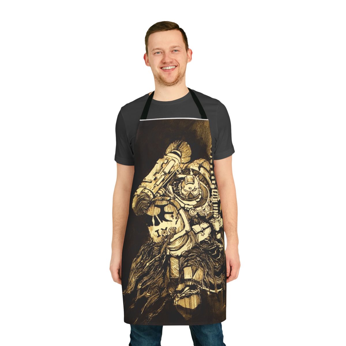 Blood-Inspired Apron for Sci-Fi Fans, Featuring a Stylized Blood Angel Design