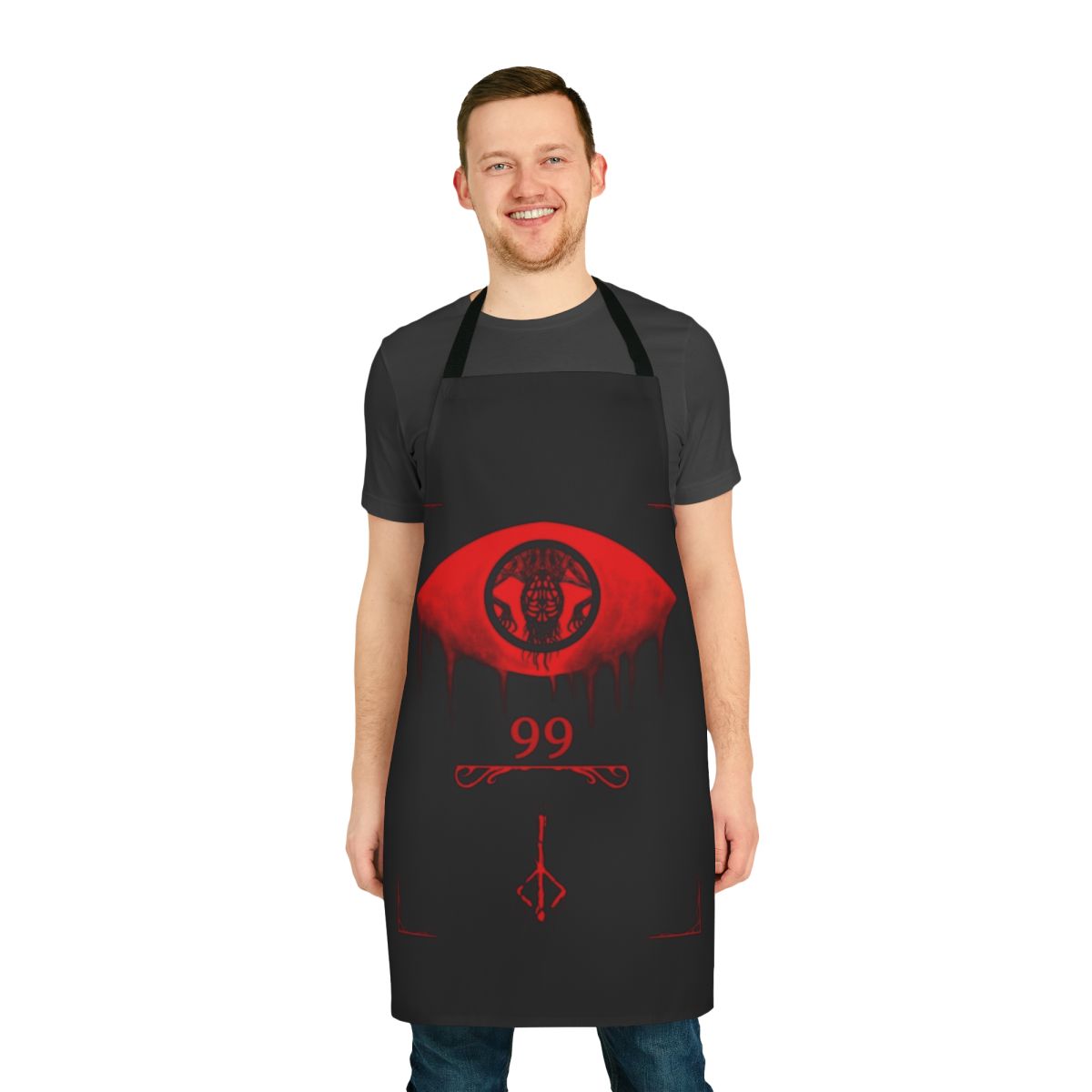 Bloodborne Amygdala-themed apron with intricate design and sturdy construction