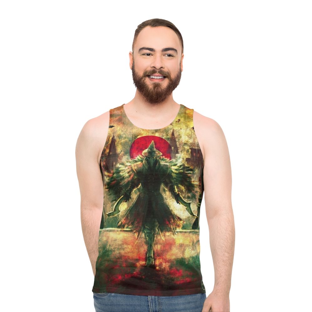 Bloodborne Hunter Crow Unisex Tank Top
