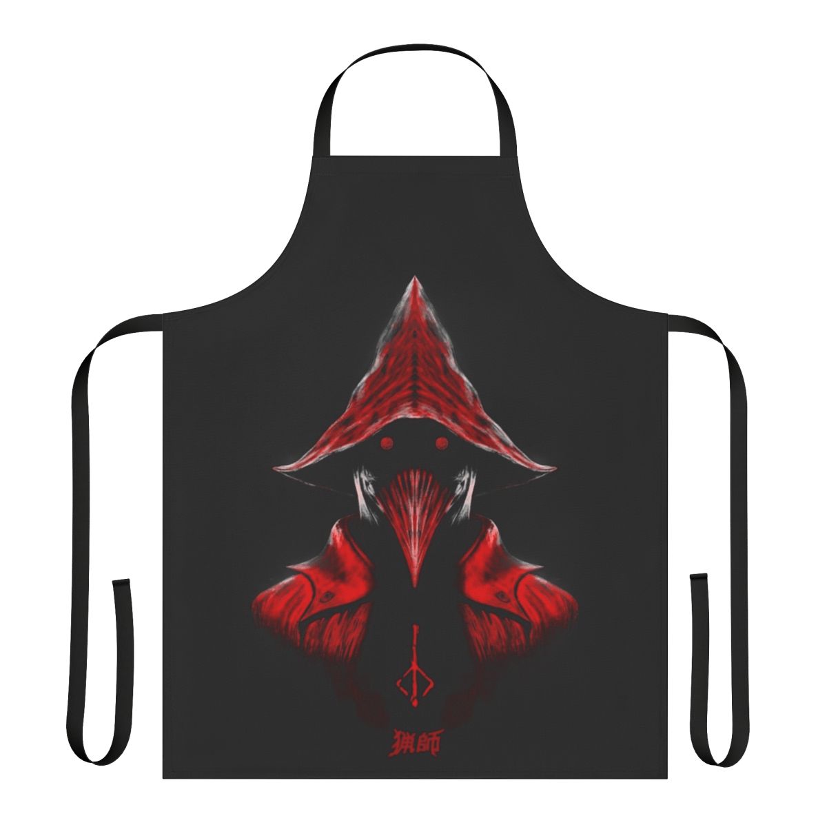 Bloodborne-inspired apron with crow motif and horror elements