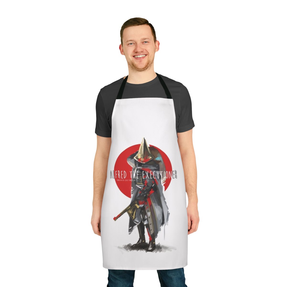 Bloodborne-inspired apron featuring the motif of Alfred the Executioner