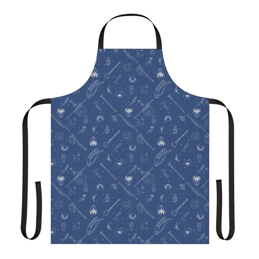 Bloodborne-themed kitchen apron with weapons and elements from the game