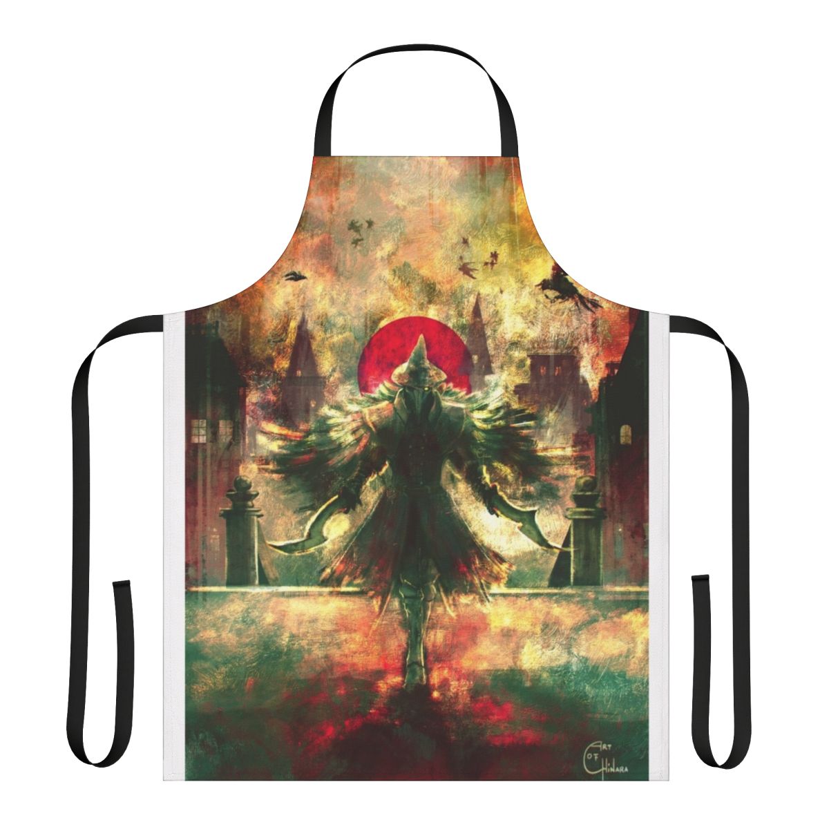 "Bloodborne-Inspired Hunter's Apron with Eileen the Crow Design"