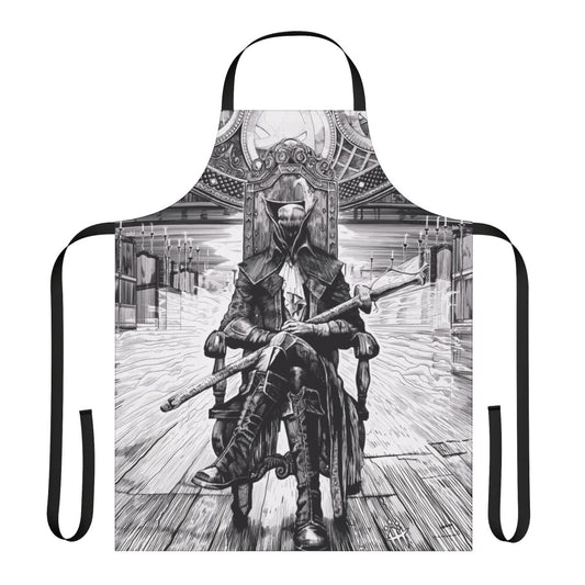 Bloodborne Lady Maria-themed kitchen apron with intricate lace design