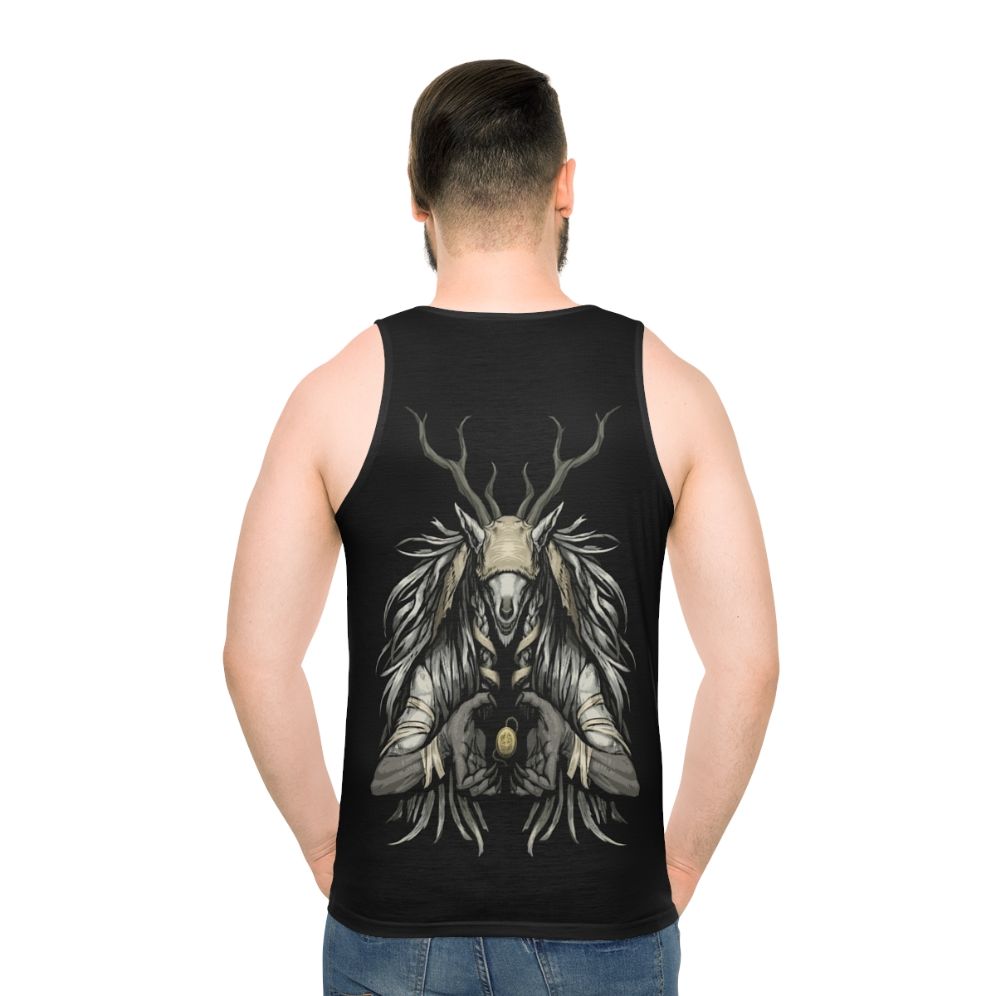 Bloodborne-inspired unisex tank top with spooky, horror-themed design