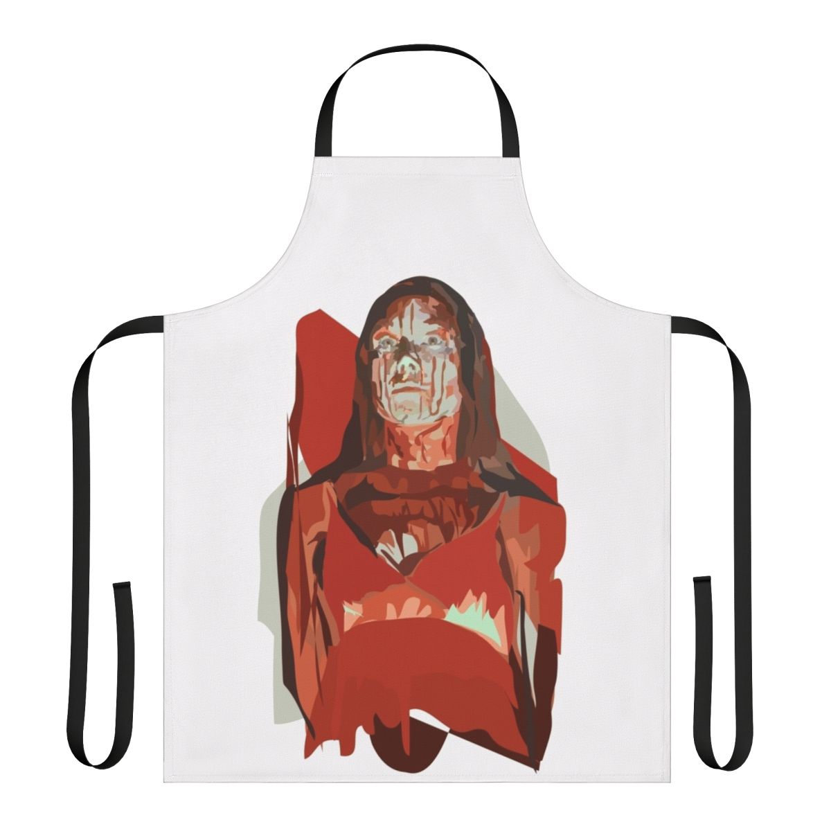 Carrie-inspired bloody apron with prom dress design