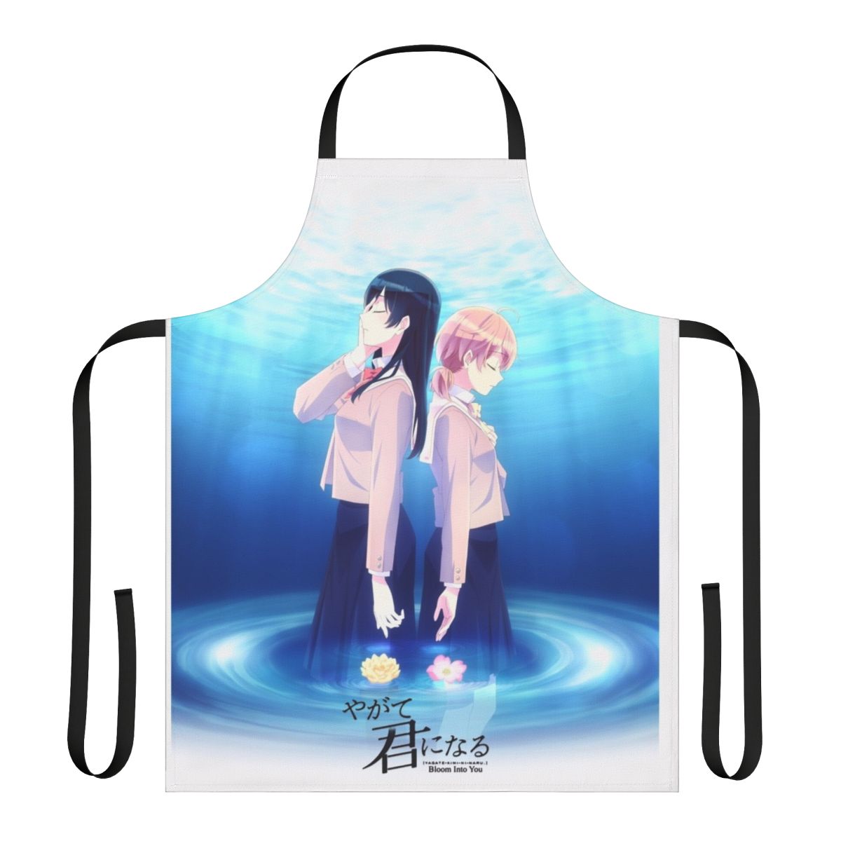 Bloom Into You Inspired Apron featuring characters Yuu Koito and Touko Nanami