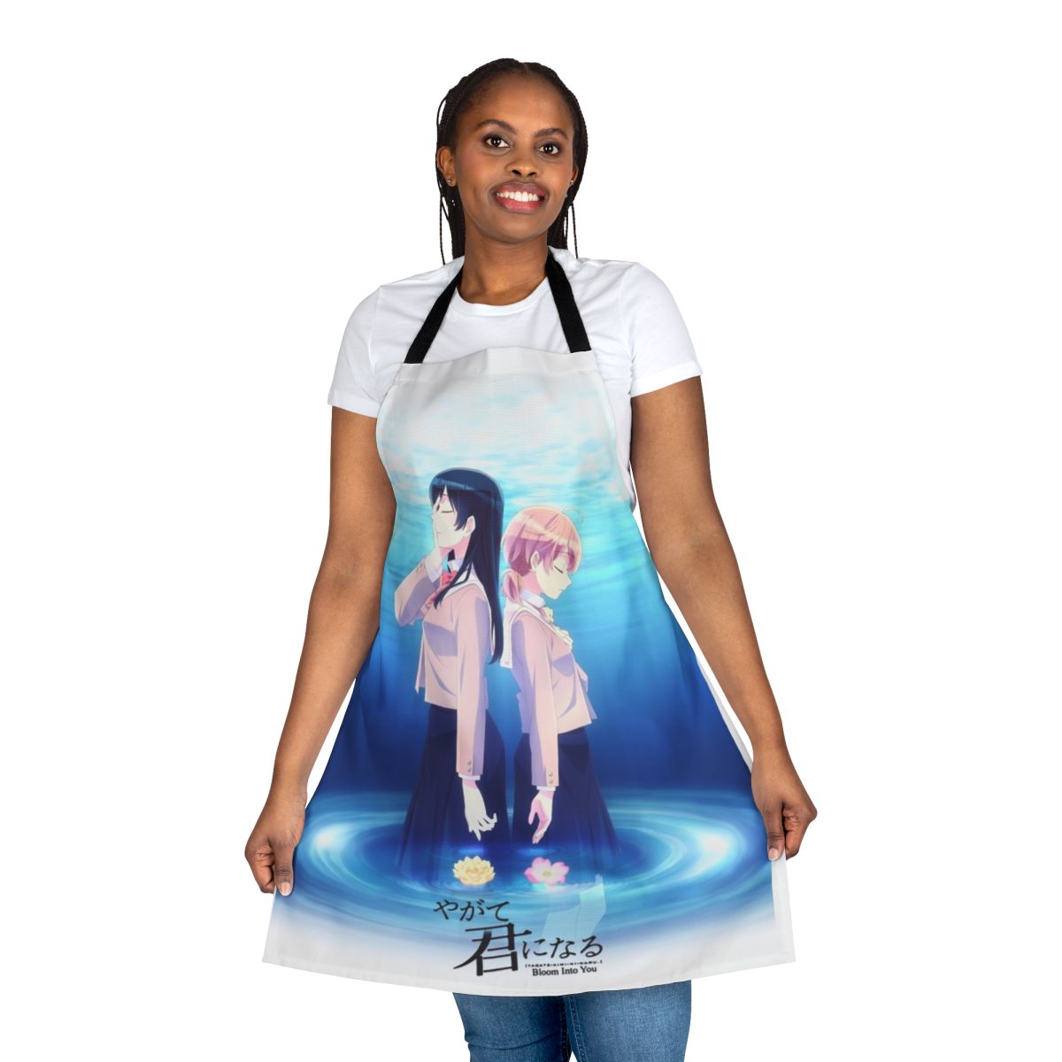 Bloom Into You Inspired Apron featuring characters Yuu Koito and Touko Nanami