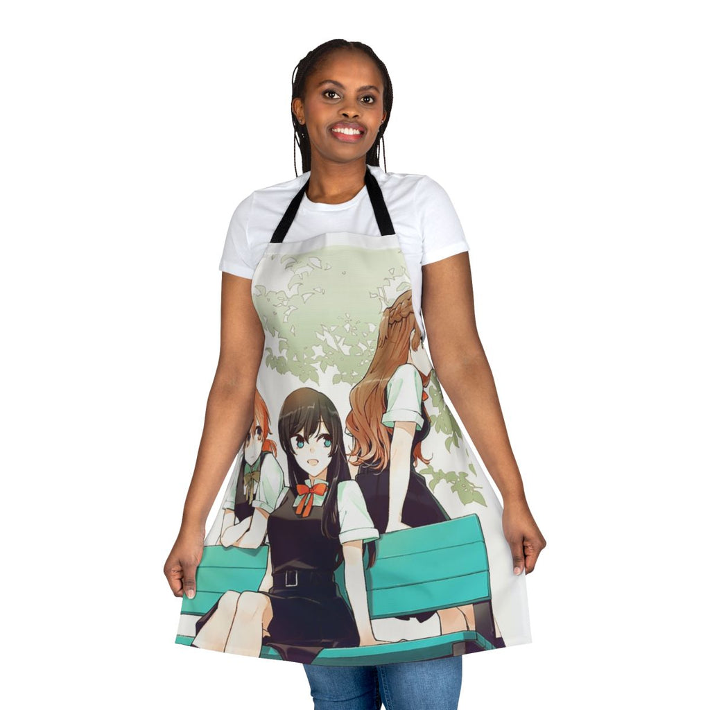 Bloom Into You inspired apron featuring a cute school girl design