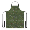 An apron featuring a vibrant flower field pattern, inspired by the game Don't Starve.