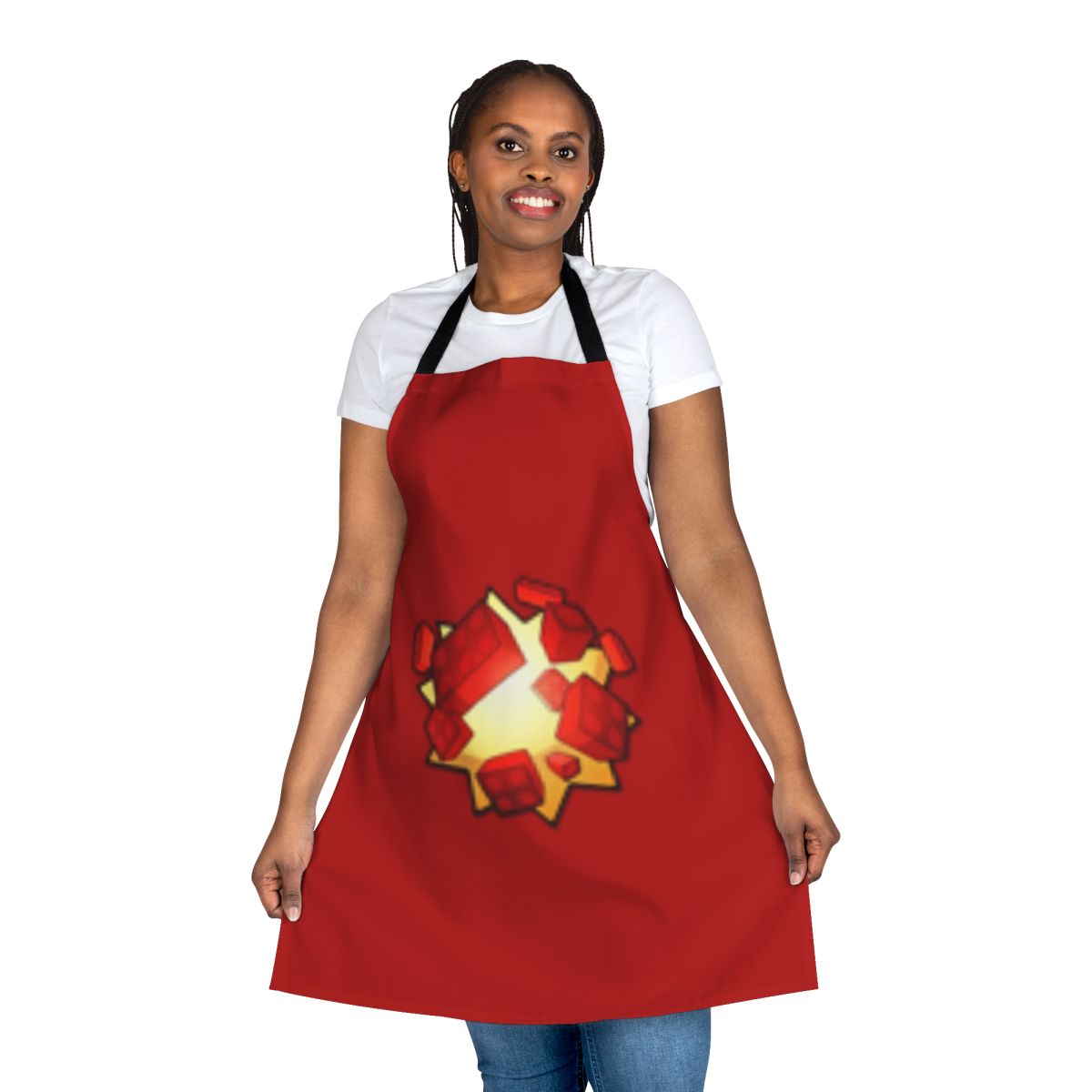 Bloxxer-inspired apron with Roblox-themed design for gaming and cooking enthusiasts