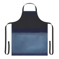 Blue abstract art inspired apron with geometric color block design