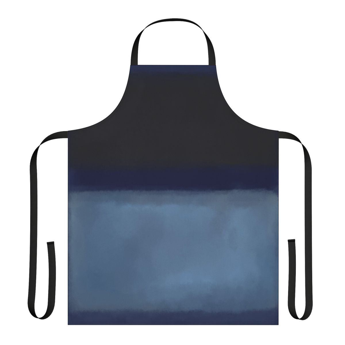Blue abstract art inspired apron with geometric color block design