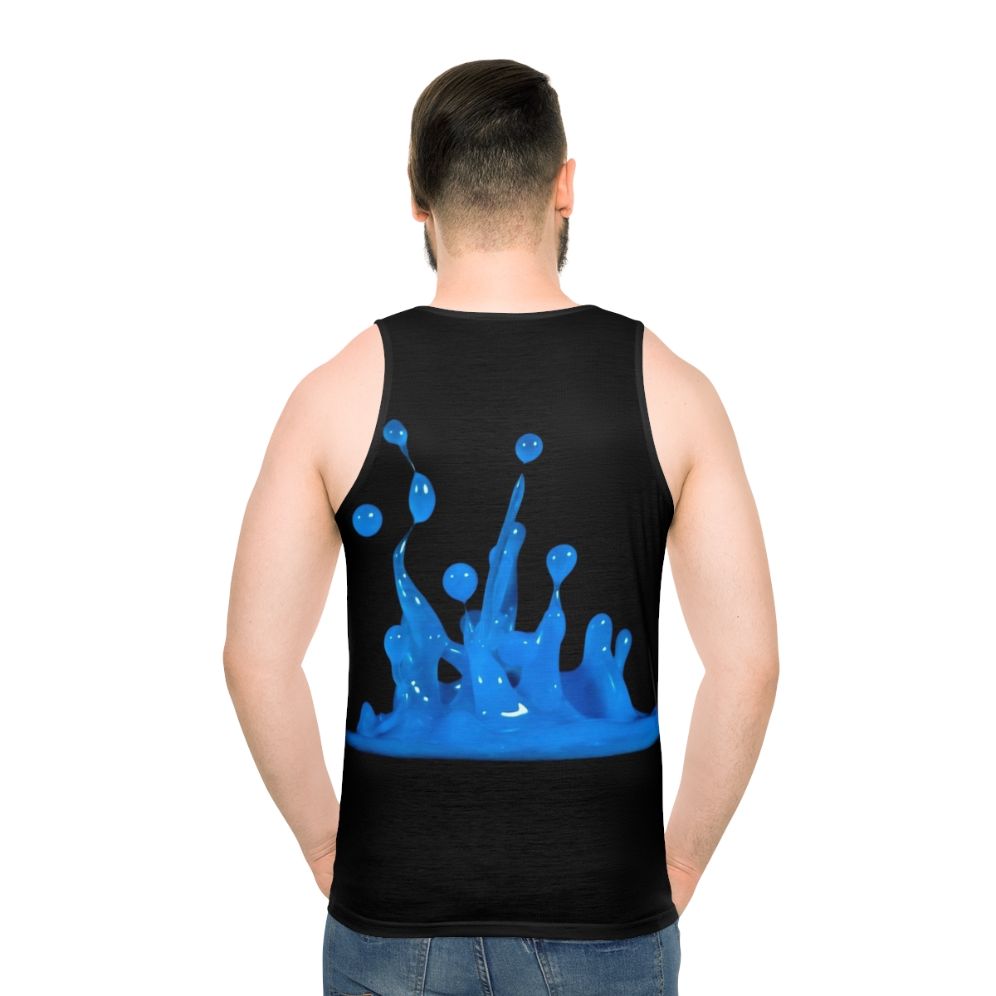 Blue abstract art unisex tank top