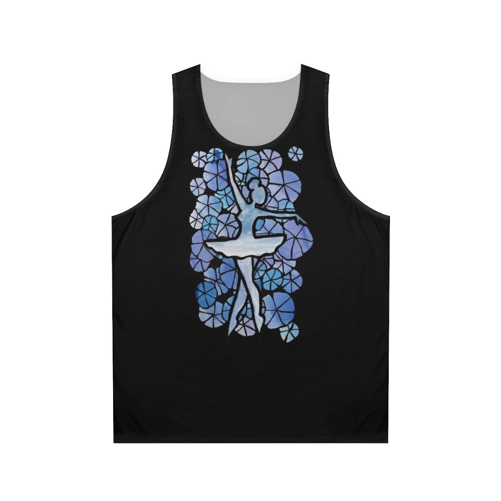 Blue ballerina unisex tank top