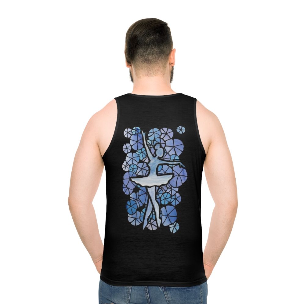 Blue ballerina unisex tank top
