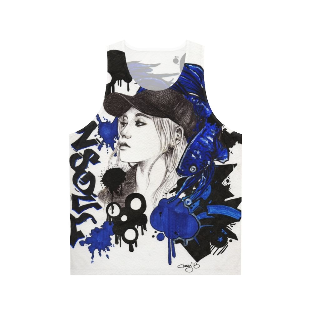 Blue Betta Unisex Tank Top for LOONA Fans
