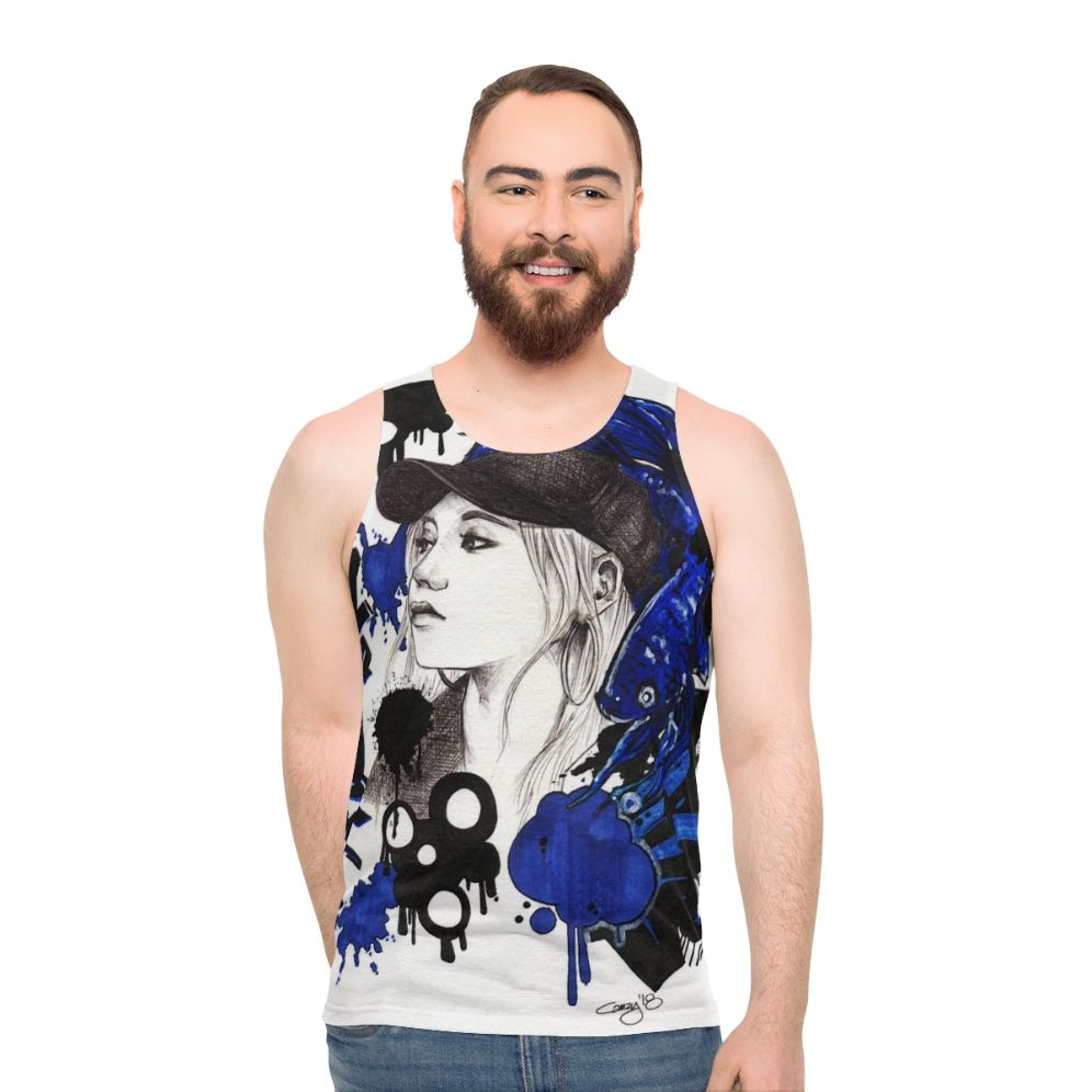 Blue Betta Unisex Tank Top for LOONA Fans