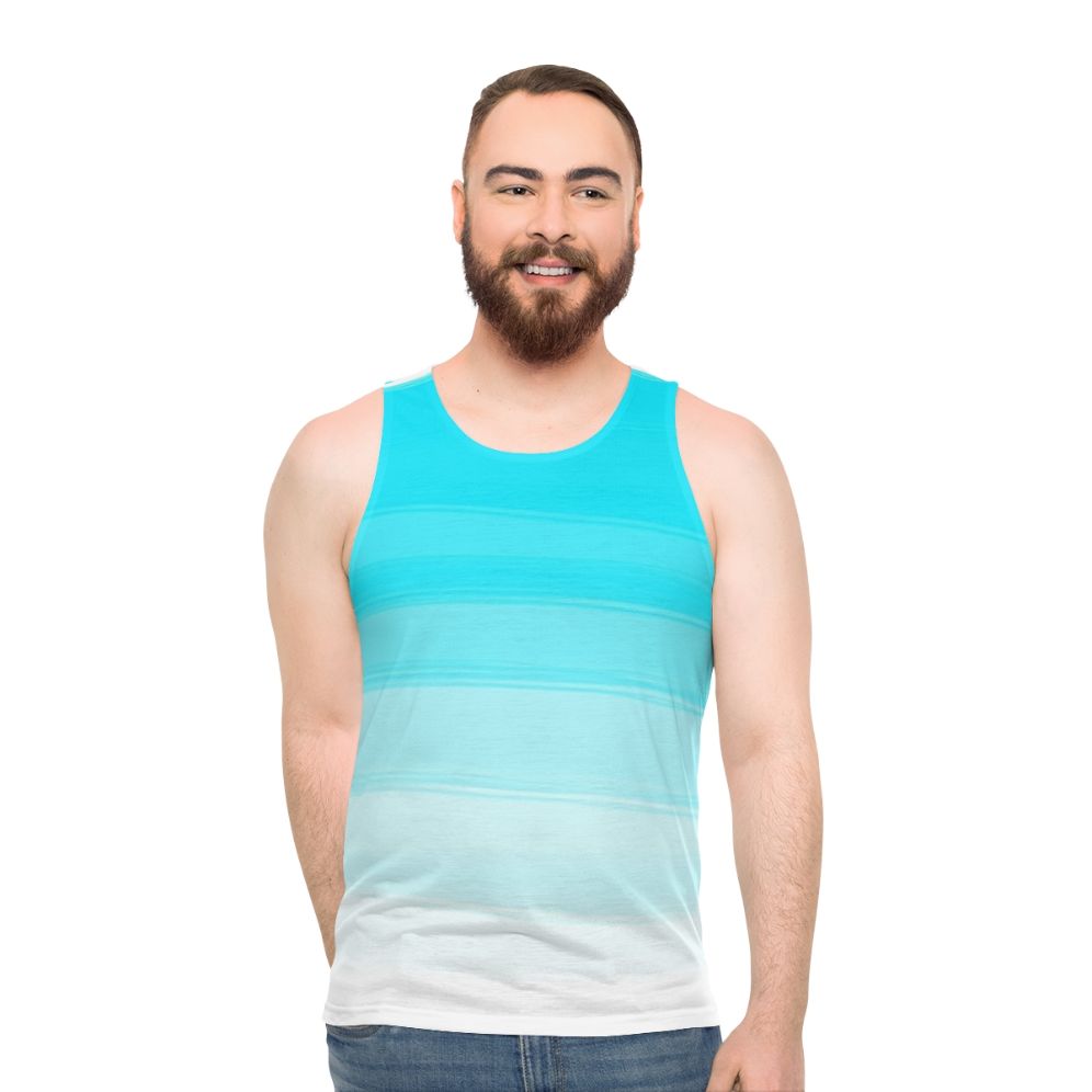 Blue Brushstroke Unisex Tank Top