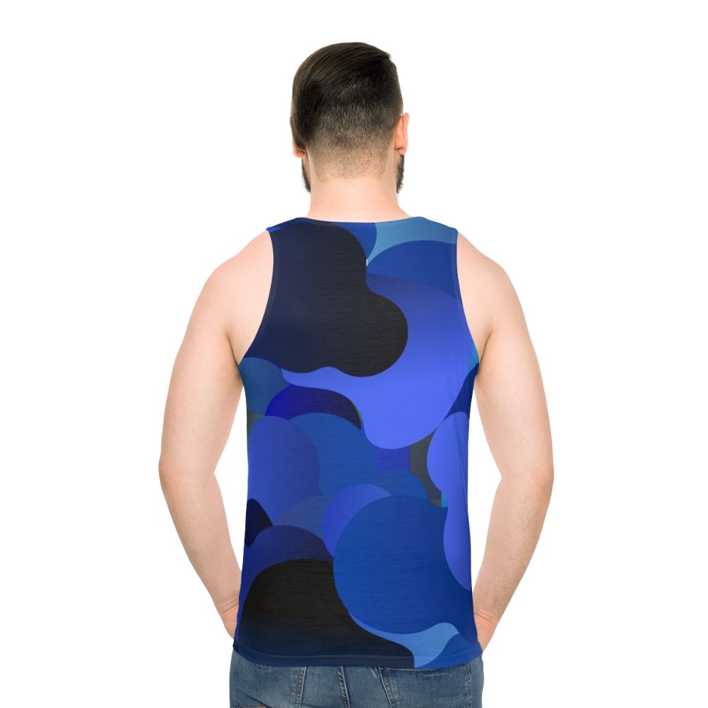 Blue camouflage unisex tank top