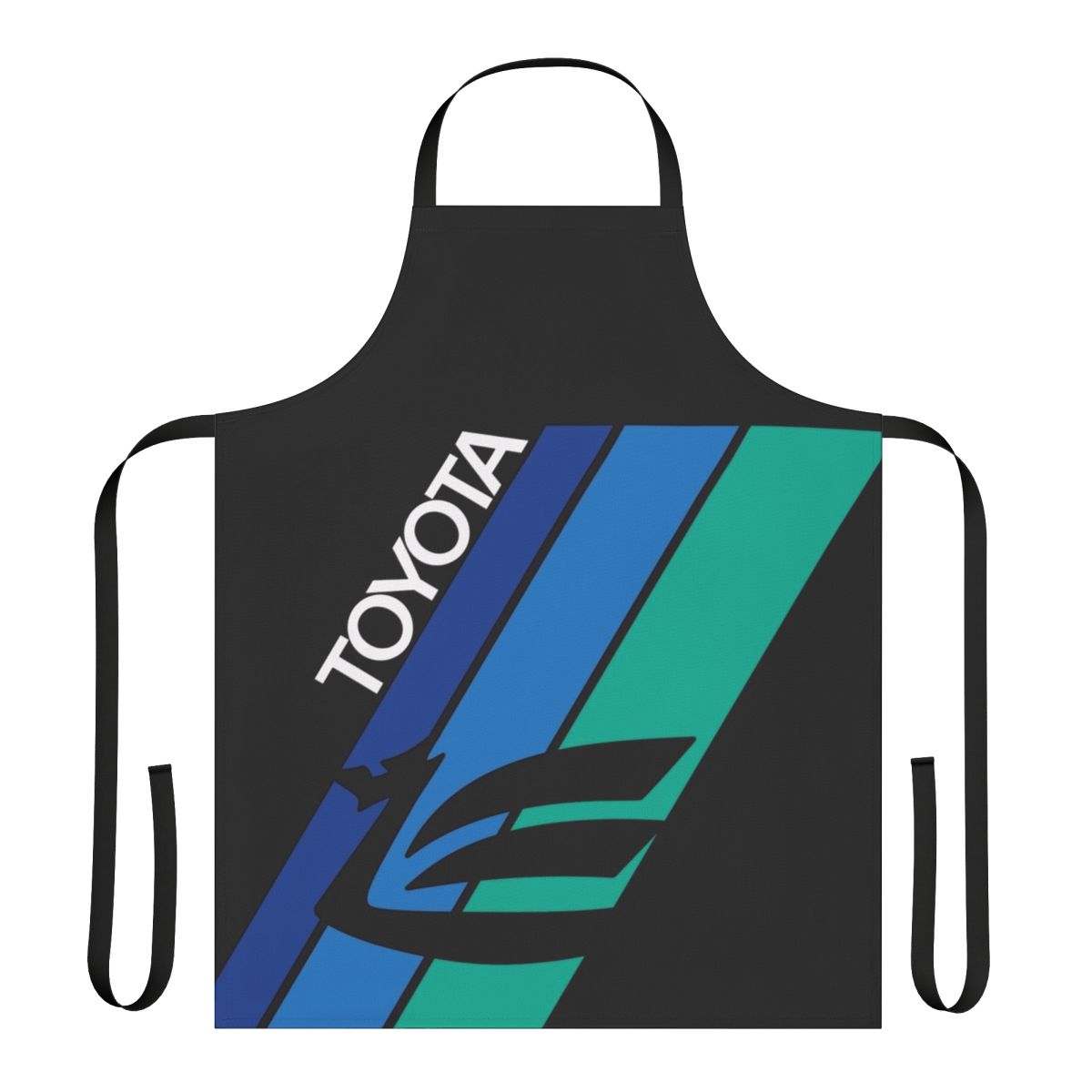Blue and white striped dragon apron for automotive enthusiasts and mechanics