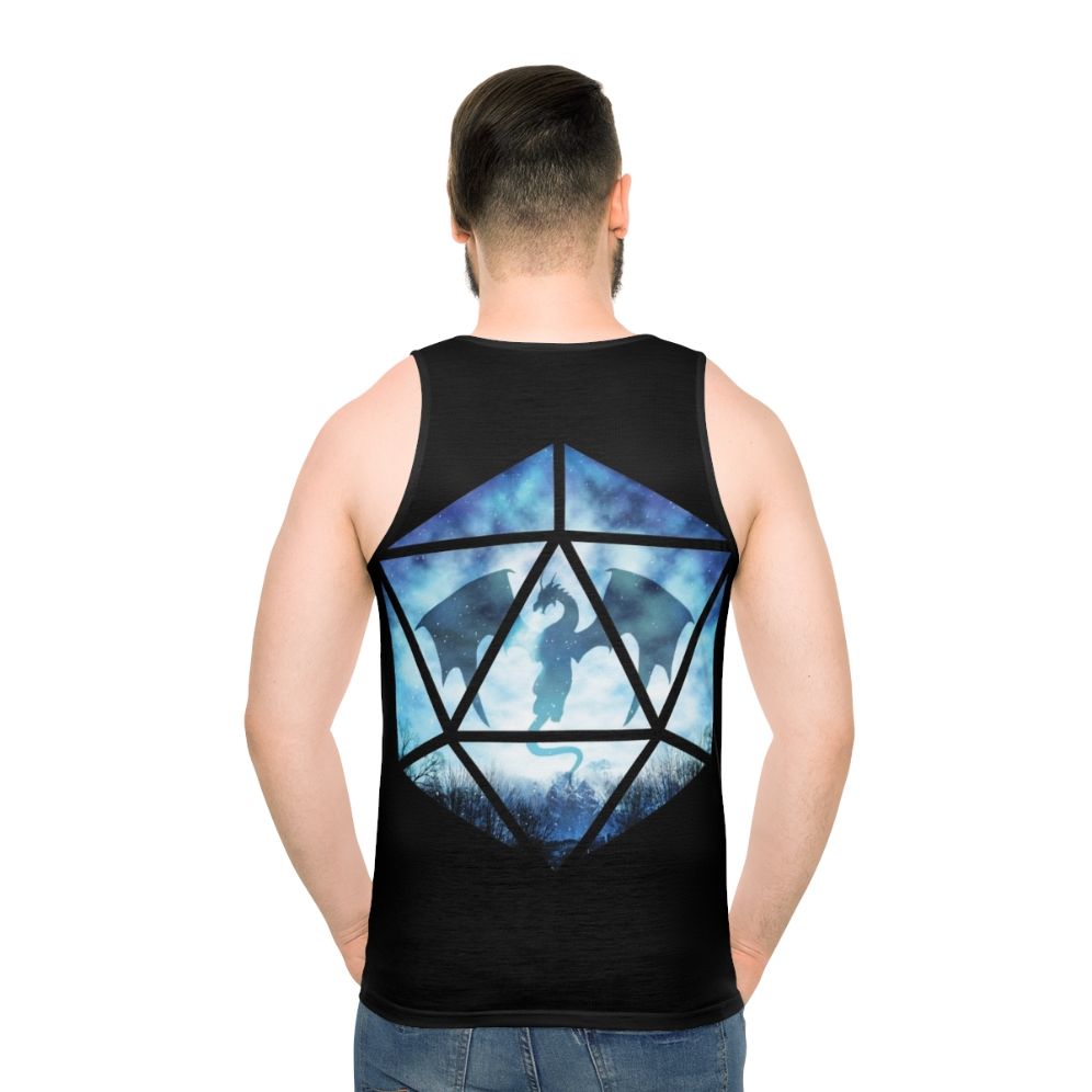 Blue Ice Dragon D20 Unisex Tank Top