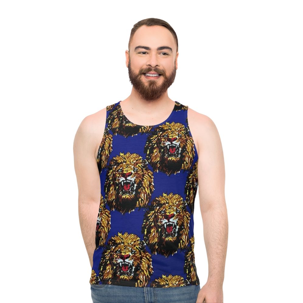 Blue Isi Agu Lion Head Unisex Tank Top