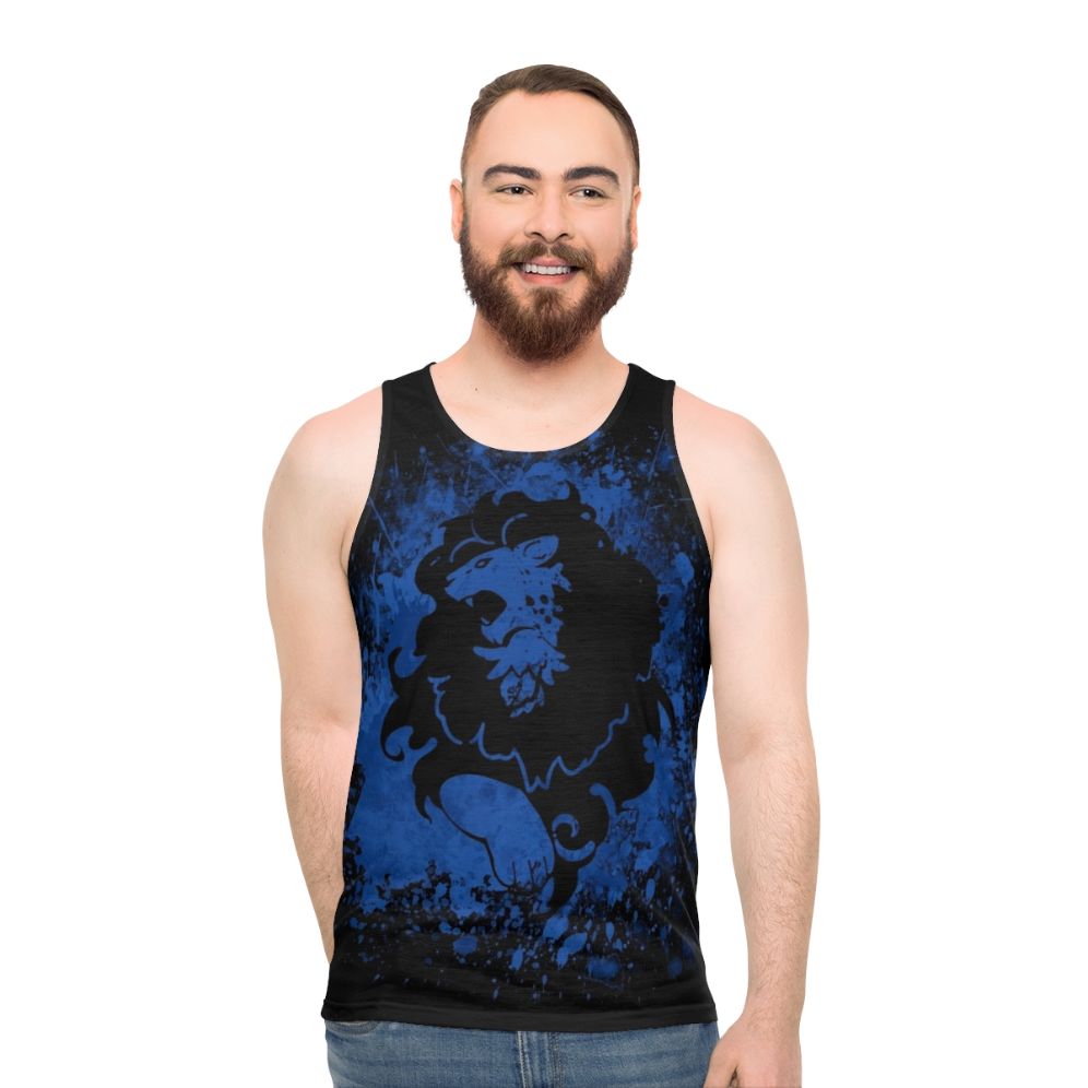 Blue Lion Graphic Unisex Tank Top