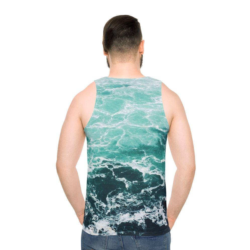 Blue Ocean Beach Waves Unisex Tank Top
