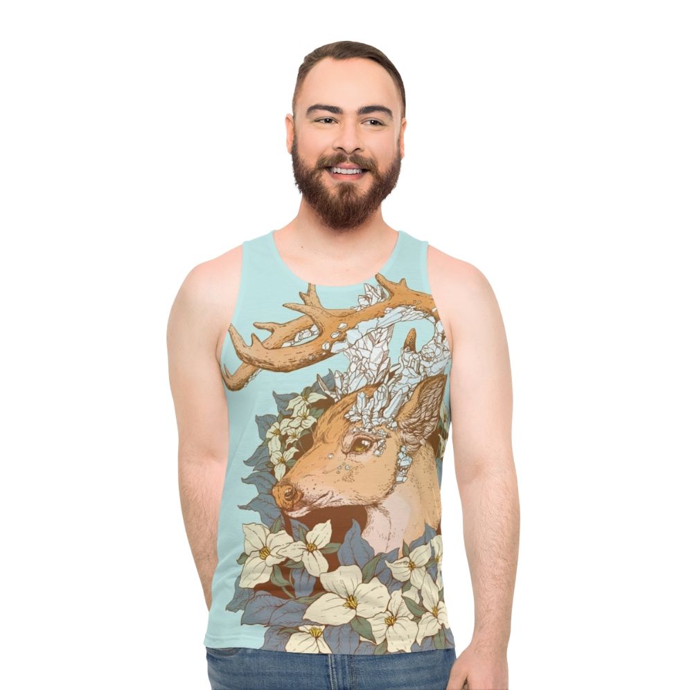 Unisex blue quartz non typical buck tank top