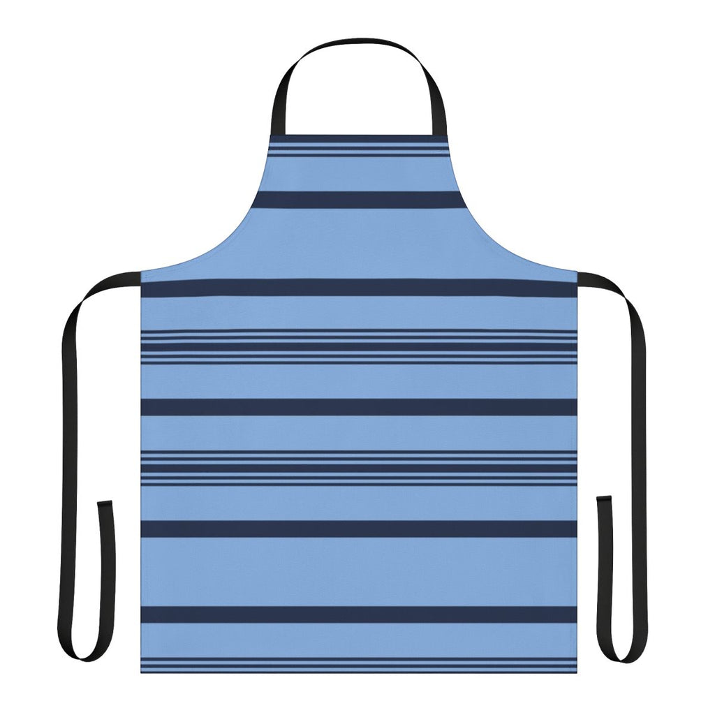 Blue and white striped apron with "Dear Evan Hansen" design, inspired by the popular Broadway musical