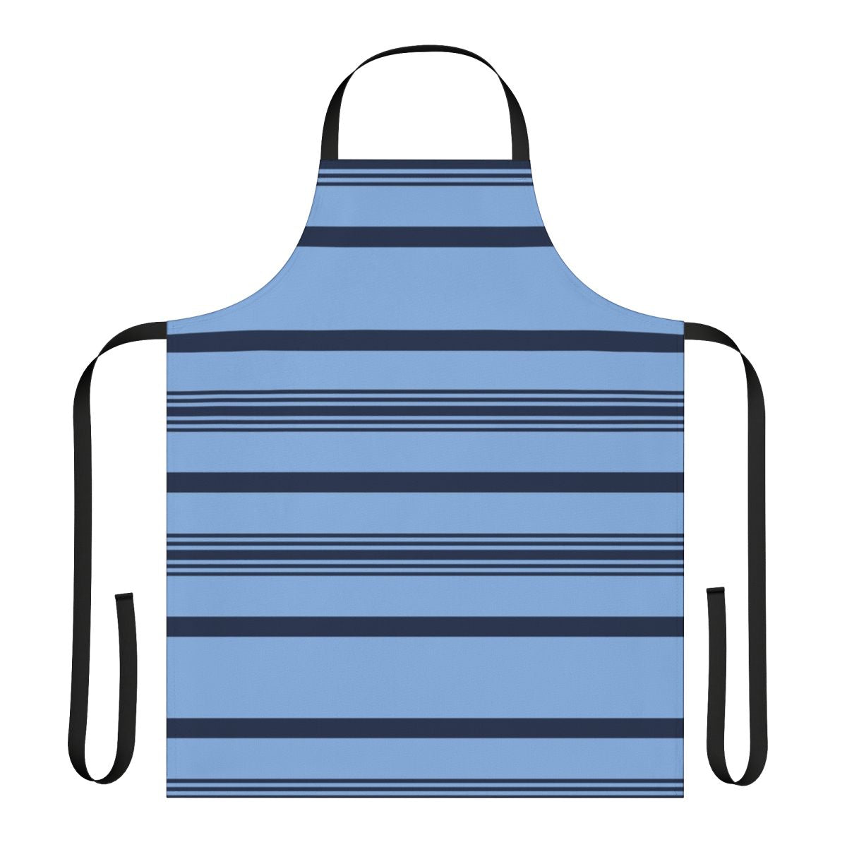 Blue and white striped apron with "Dear Evan Hansen" design, inspired by the popular Broadway musical