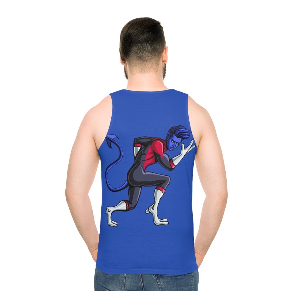 Blue superhero unisex tank top
