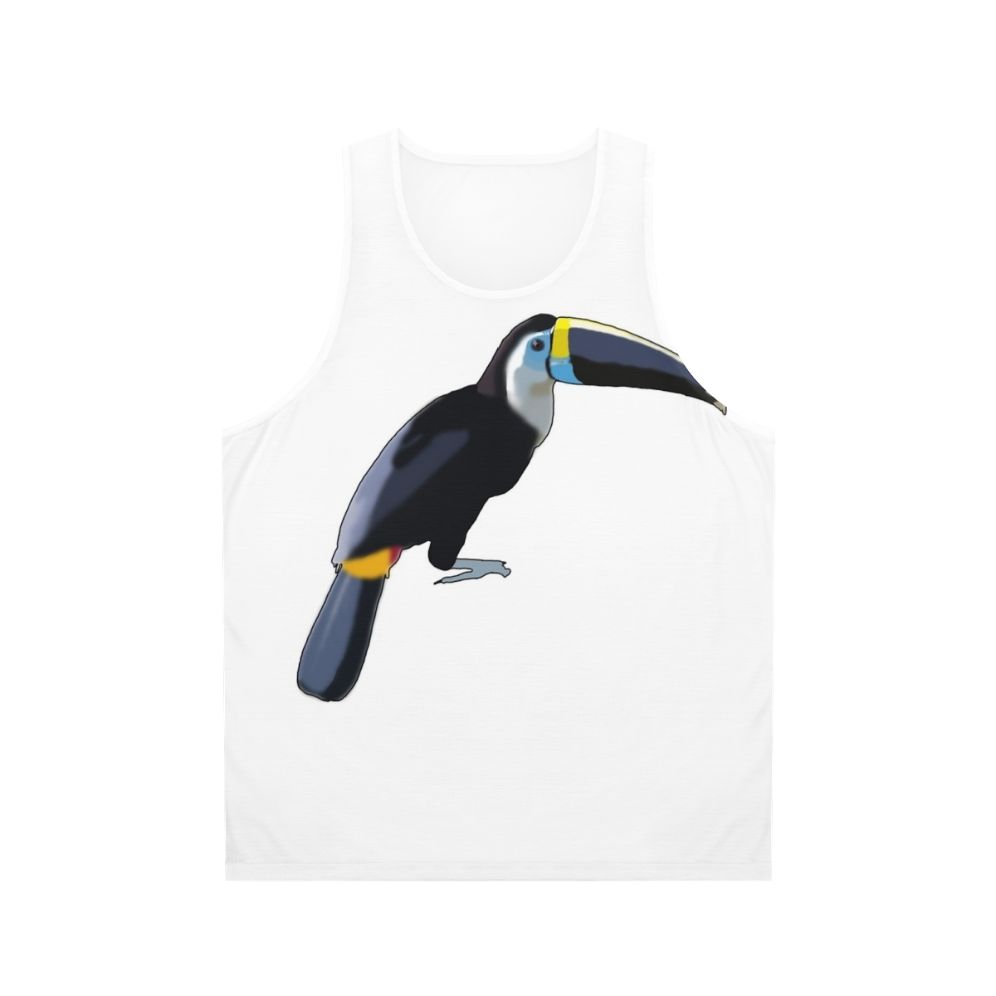 Blue toucan unisex tank top