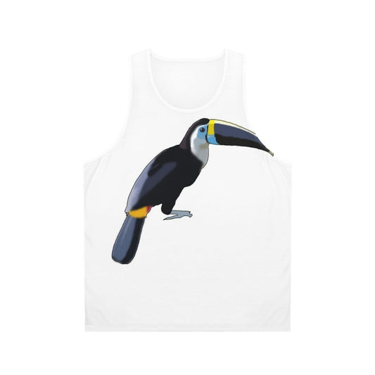 Blue toucan unisex tank top