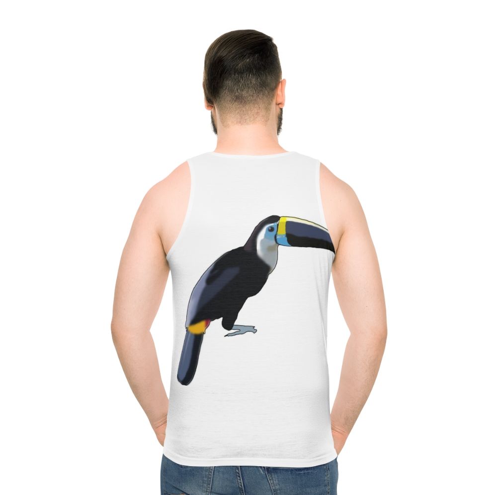 Blue toucan unisex tank top