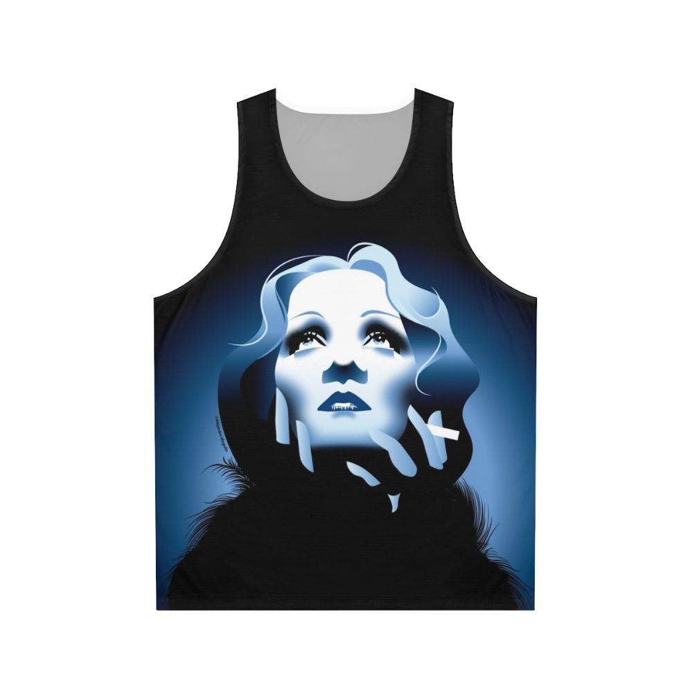 Blue unisex tank top