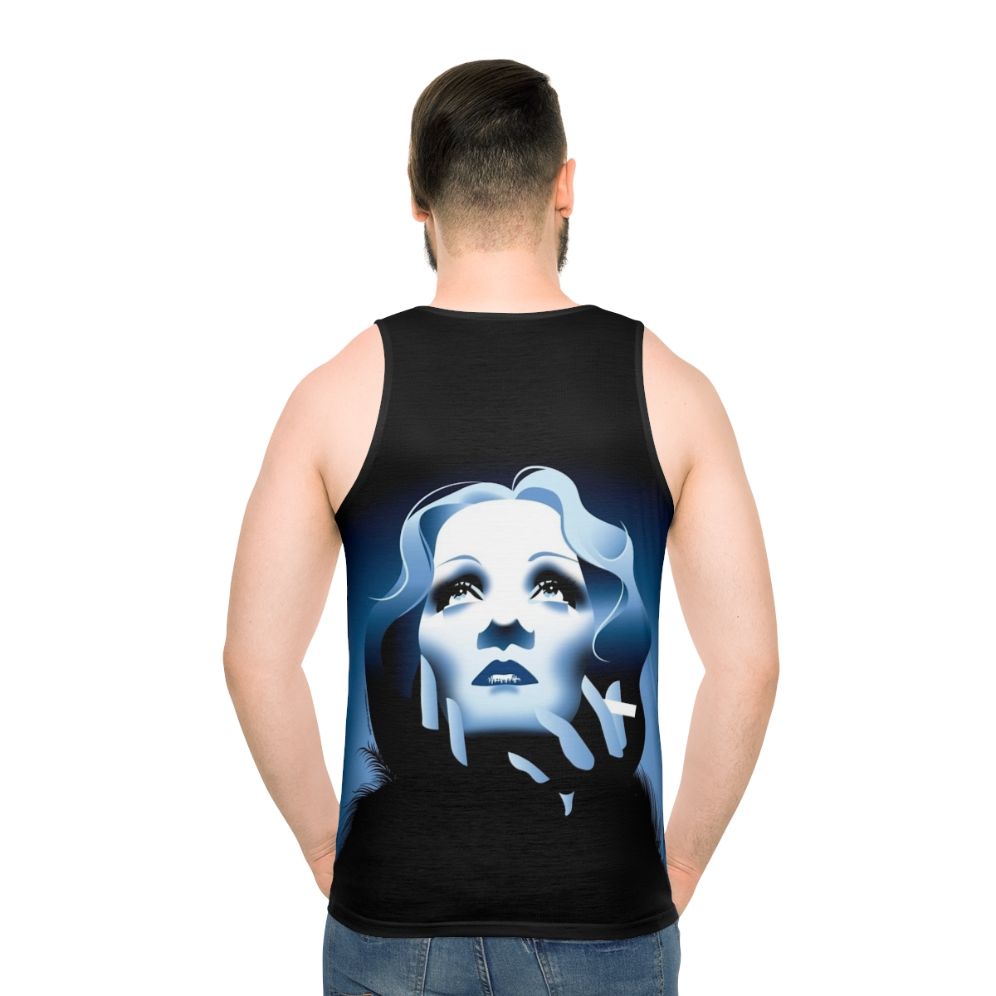 Blue unisex tank top